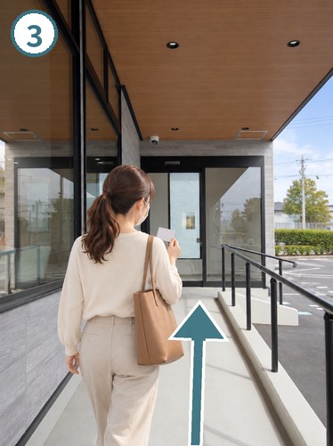 Walking to the general outpatient entrance