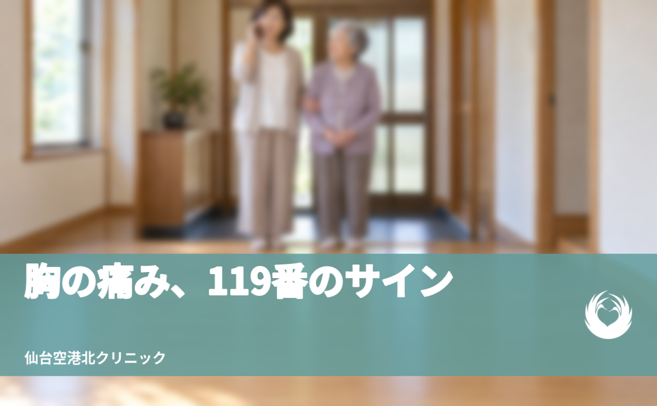 【大人の胸の痛み】119番を呼ぶサインと3つの危険な病気【自分で運転しない】